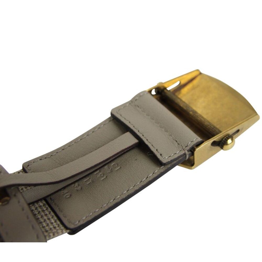 Gucci Men's Military Beige Fabric Belt Anchor Brass Buckle(95 / 38) - Picture 4 of 4